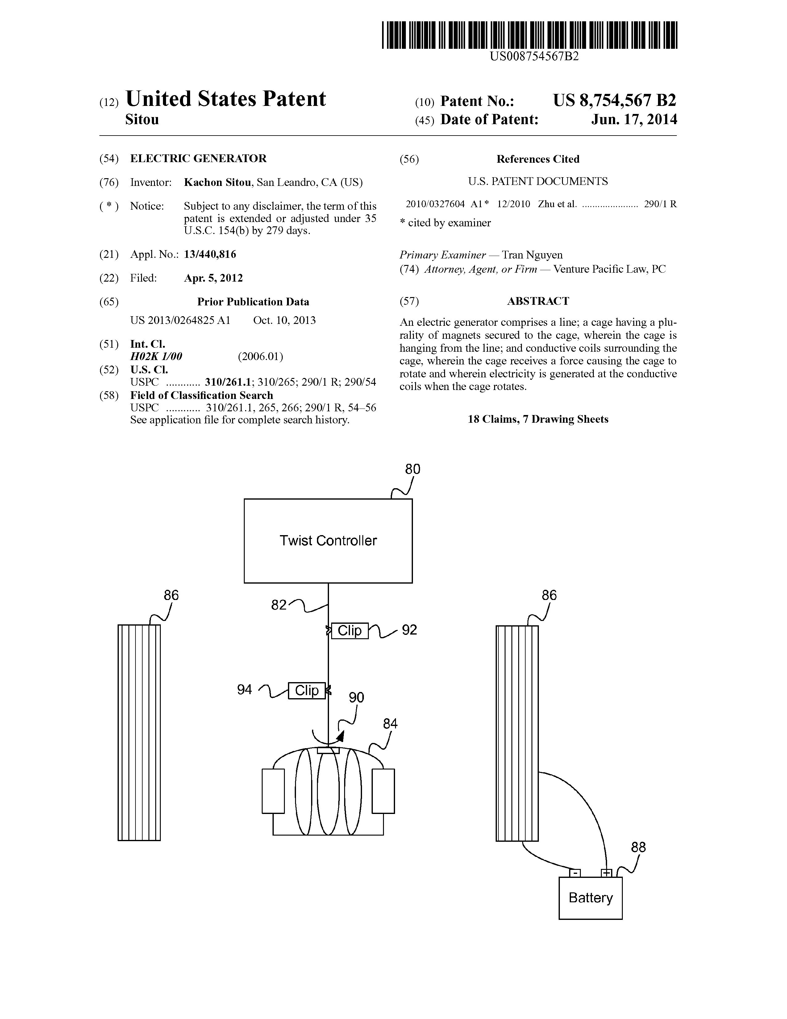 Buy the patent: Electric Generator (Patent for sale)